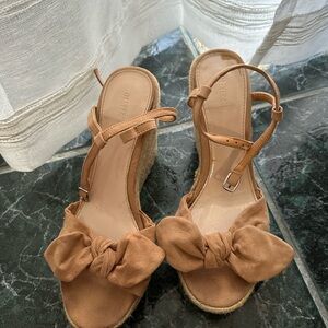 Forever 21 Tan Bow Espadrille Wedges